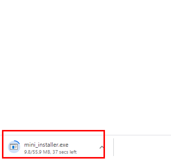 Downloading Chromium Web Browser File