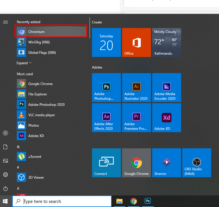 Launching Chromium
