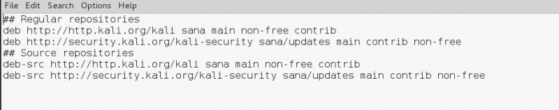 kali apt source