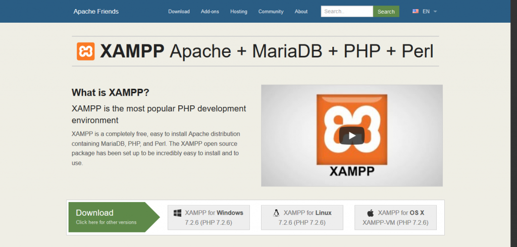 XAMPP Installers and Downloads for Apache Friends