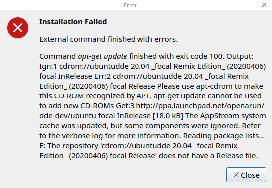UbuntuDDE Beta EFI Error