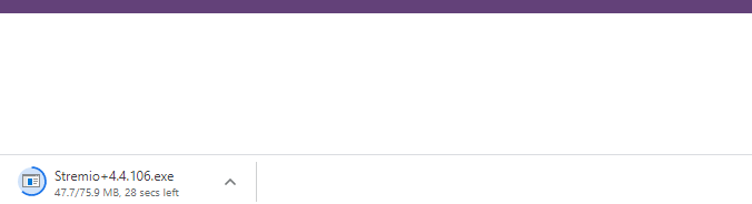 Downloading Stremio Windows Application