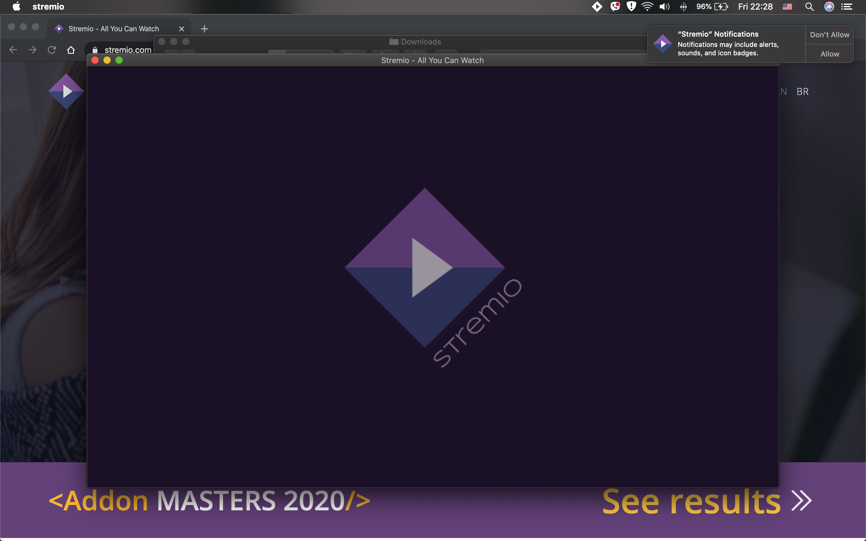 Launching Stremio macOS