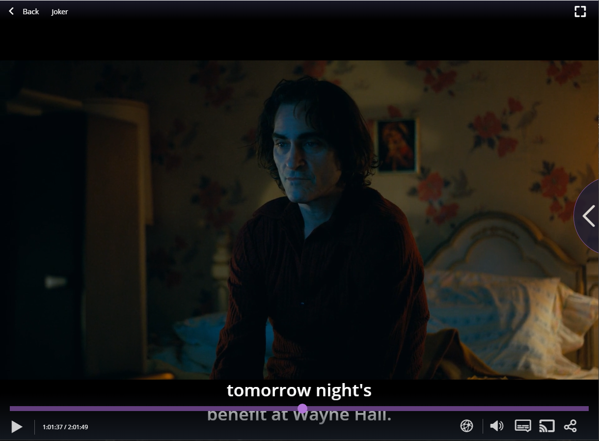 Playing JOKER Movie in Stremio for Windows. Joaquin Phoenix as Joker.