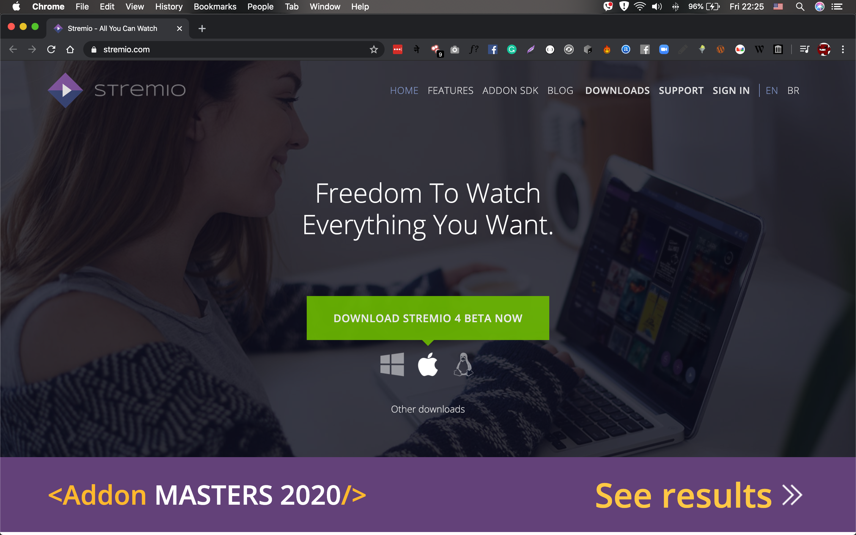 Stremio Website macOS