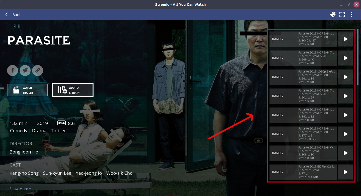 Watching Movies Stremio Linux