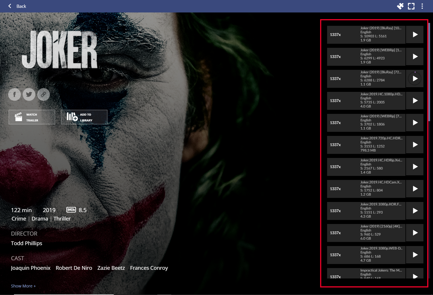 Watching Movies in Stremio for Windows